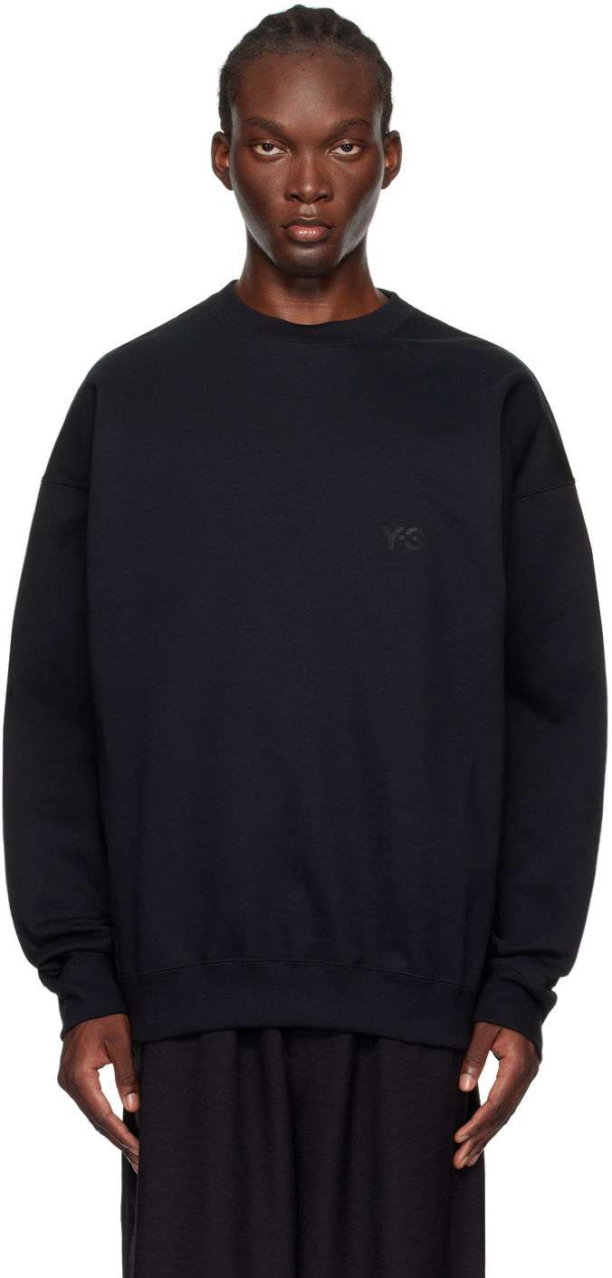 Світшоти Y-3 Black Bonded-Logo Sweatshirt чорний | IW0075