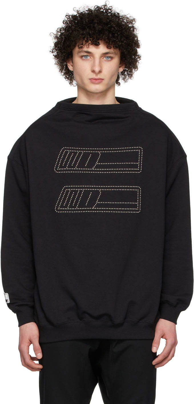 Світшоти We11done We11done High Boatneck Sweatshirt чорний | WD-TS1-22-538-U-BK