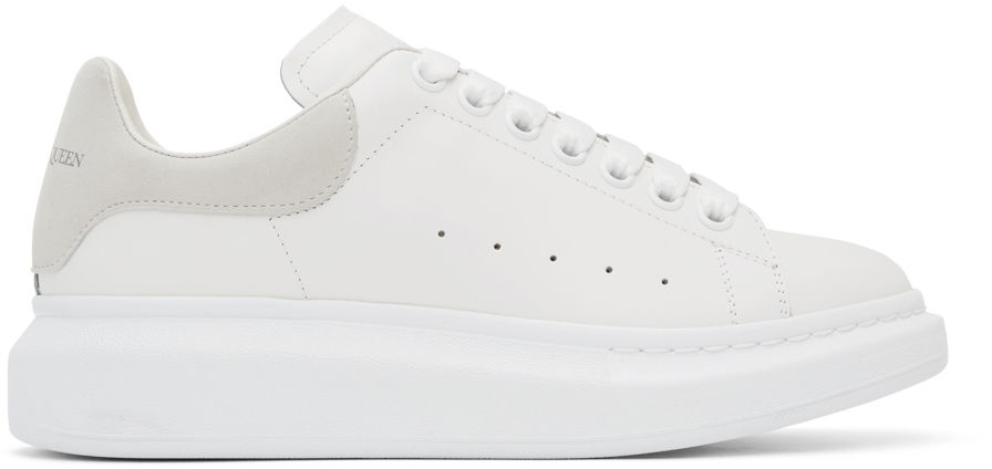 Кросівки та взуття Alexander McQueen Oversized Sneakers "White & Off-White" білий | 553680WHGP7, 0