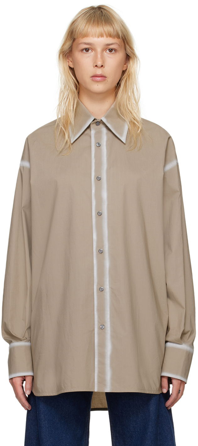 Сорочка Maison Margiela MM6 Buttoned Shirt бежевий | SH0DT0008 S47294