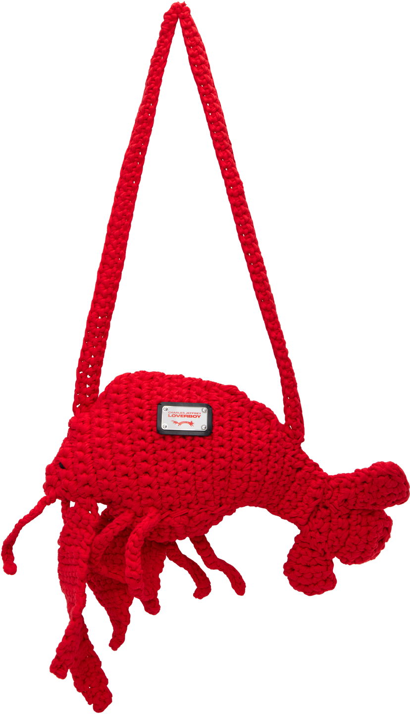 Сумка Charles Jeffrey Loverboy Charles Jeffrey LOVERBOY Crochet Lobster Shoulder Bag Червоний | 54120401