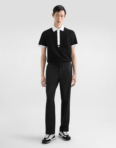 Штани Dolce & Gabbana Dolce & Gabbana Structured Wool Canvas Trousers чорний | GP14UTFURK8N0000, 1