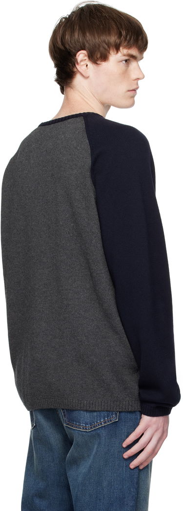 Cветр We11done We11done Printed Raglan Knit Pullover Sweater Сірий | WD-KO2-25-659-U-CH, 2