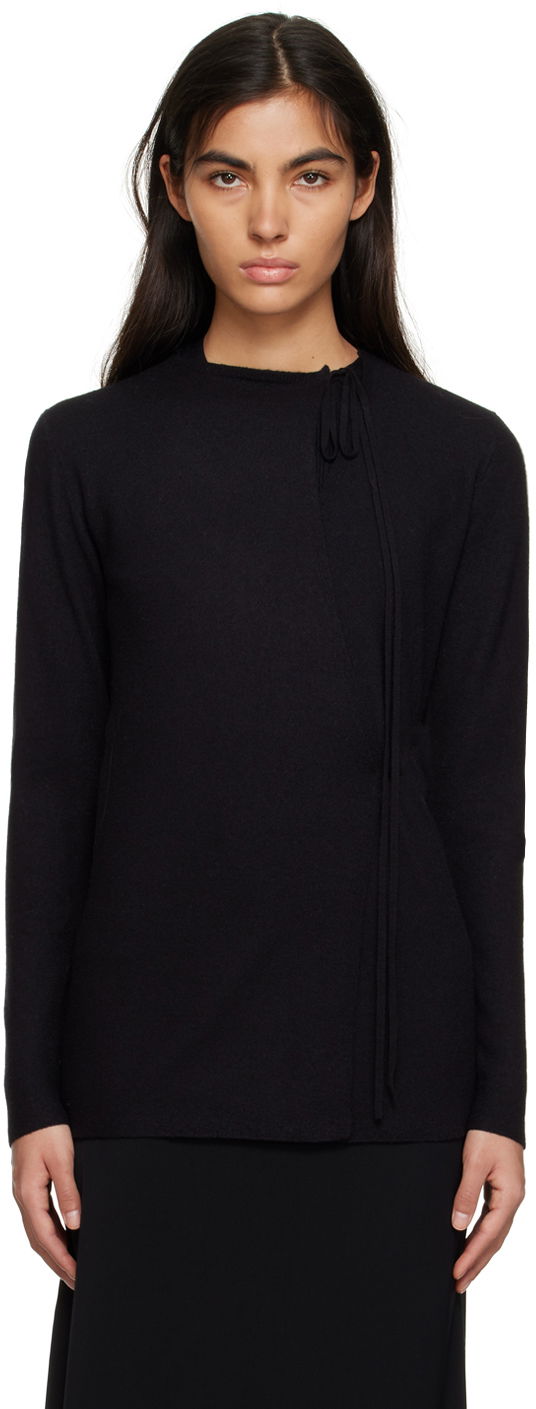 Cветр TOTEME TOTEME Wrap Cardigan чорний | 232-5162-304