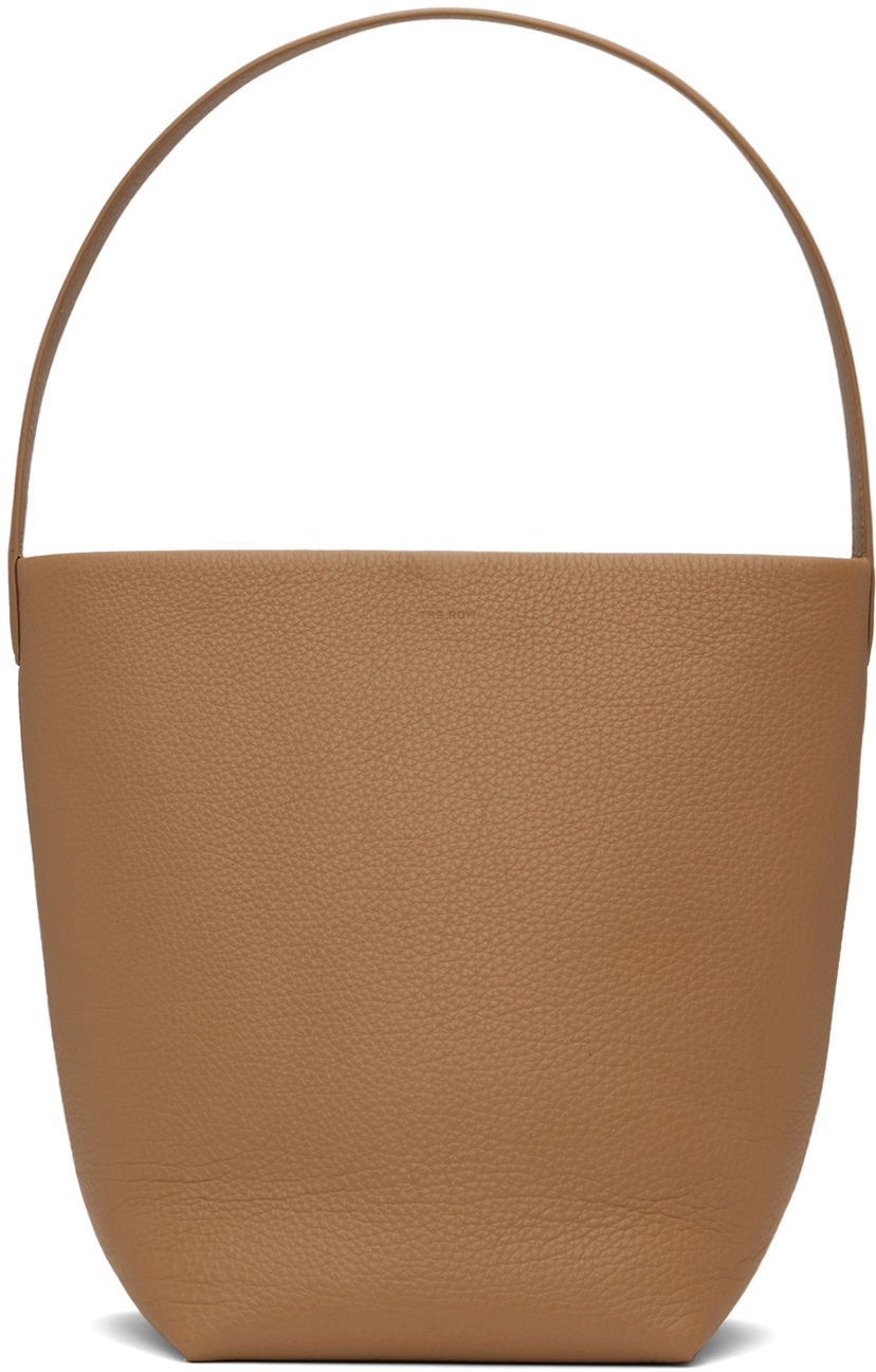 сумка-тоут The Row Medium Pebbled Leather Tote Bag Коричневий | W1313-L129