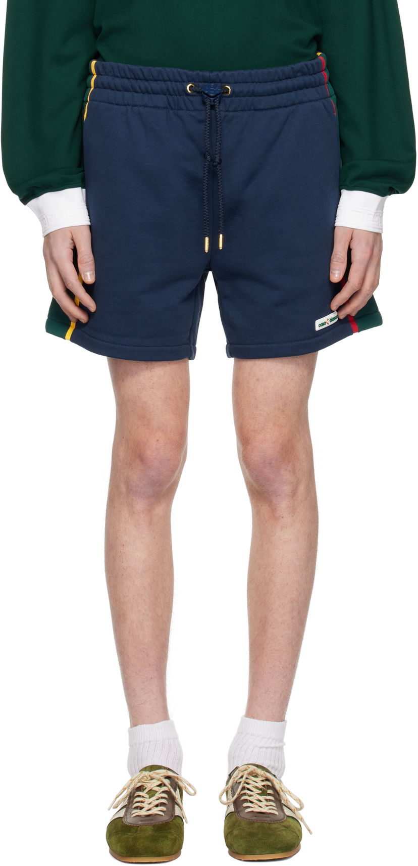 Шорти Casablanca Colourblock Shorts темно-синій | MPS25-JTR-240-01