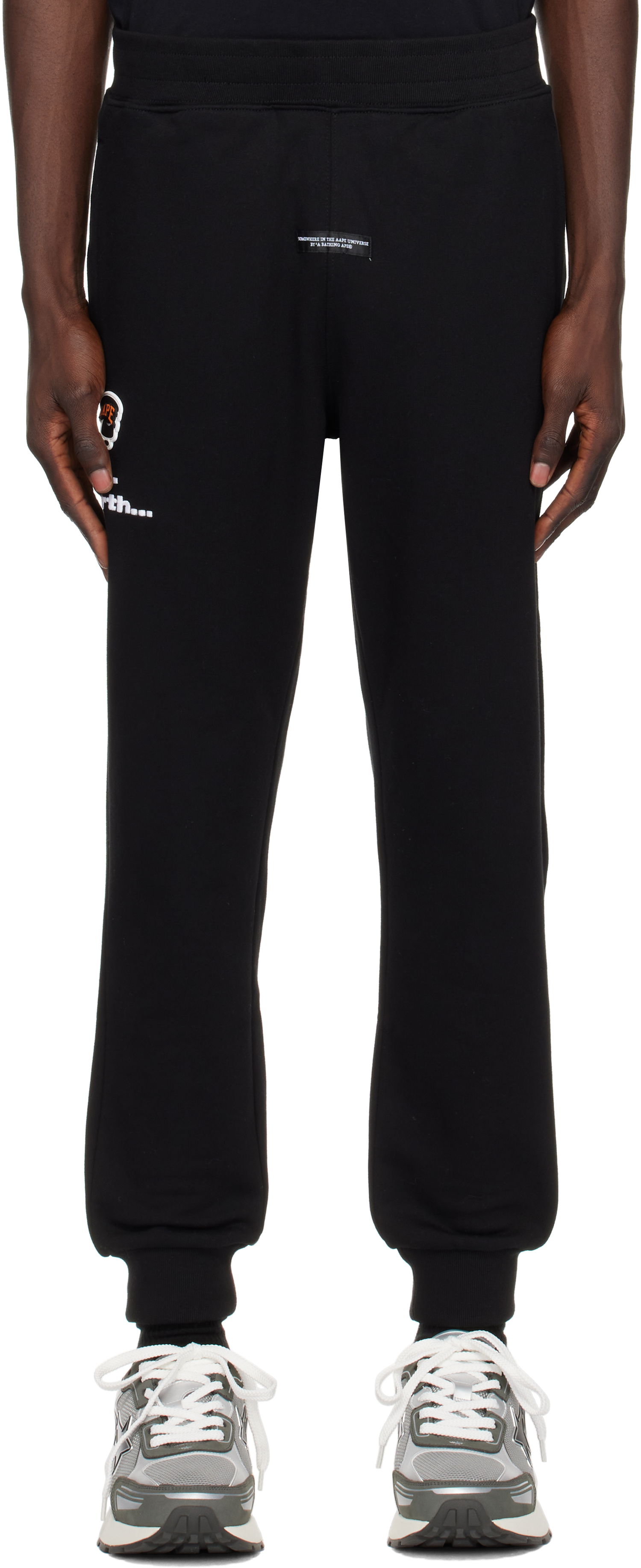 Спортивні штани AAPE by A Bathing Ape AAPE by A Bathing Ape Main Sweatpants чорний | AAPPTMB637XXNBKX, 0