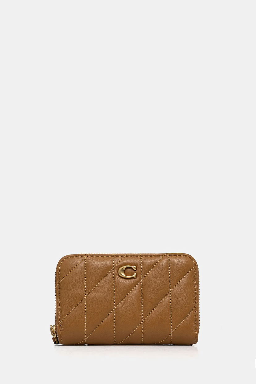 Гаманець Coach Coach Quilted Leather Zip Around Wallet Коричневий | CM505