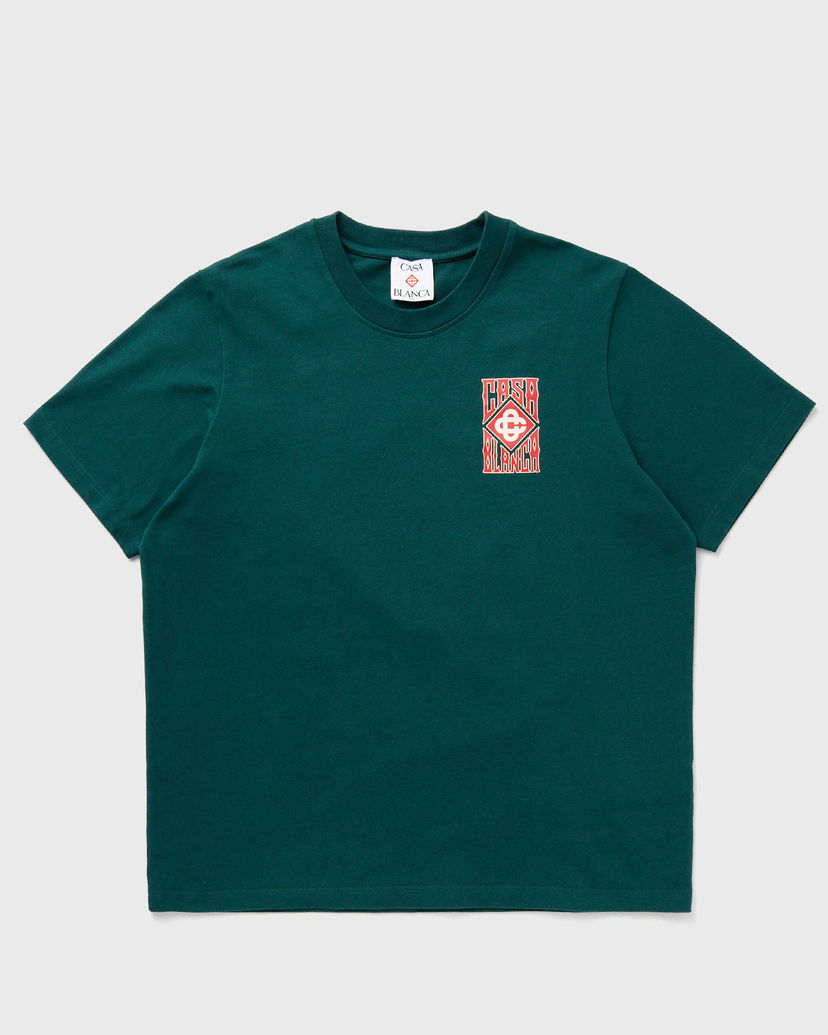 Футболка Casablanca Casablanca Gothic Stacked Logo Graphic T-Shirt Зелений | MS25-JTS-001-06