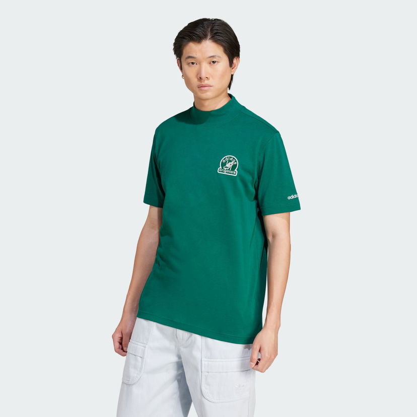 Футболка adidas Performance Green Mock Neck Graphic T-Shirt Зелений | JC8368