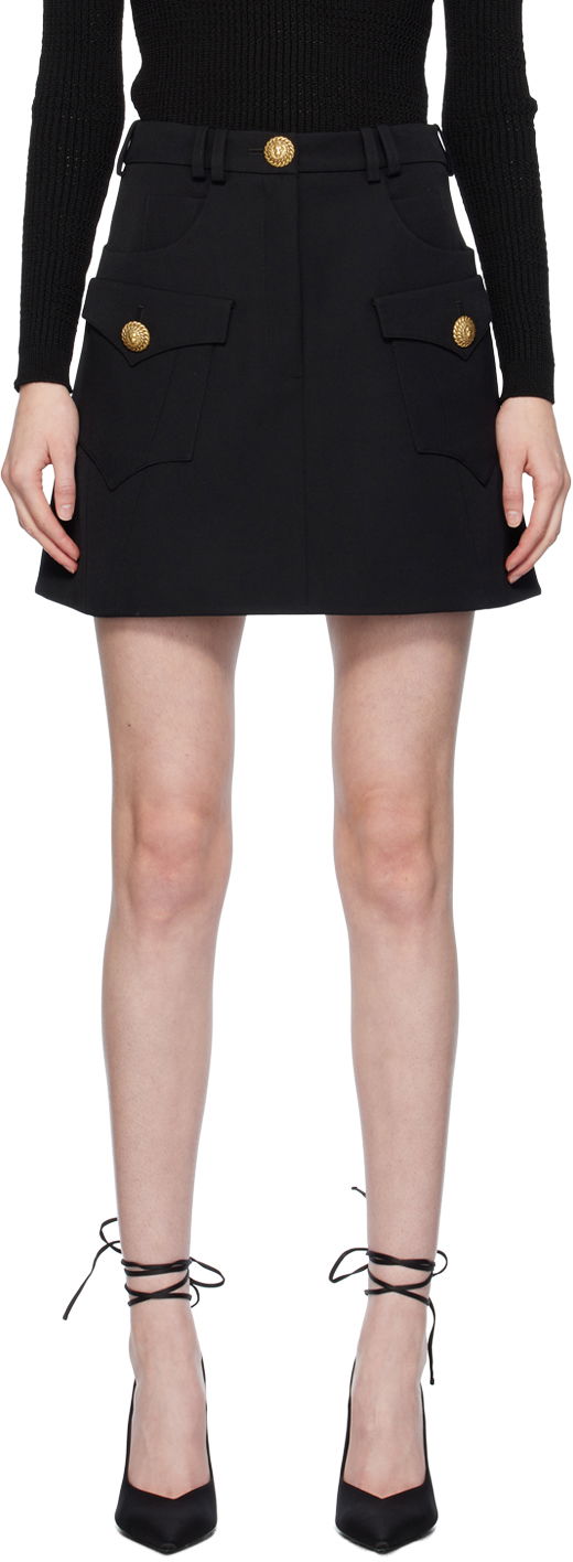 Спідниця Balmain Pockets Miniskirt чорний | CF1LA359WC09