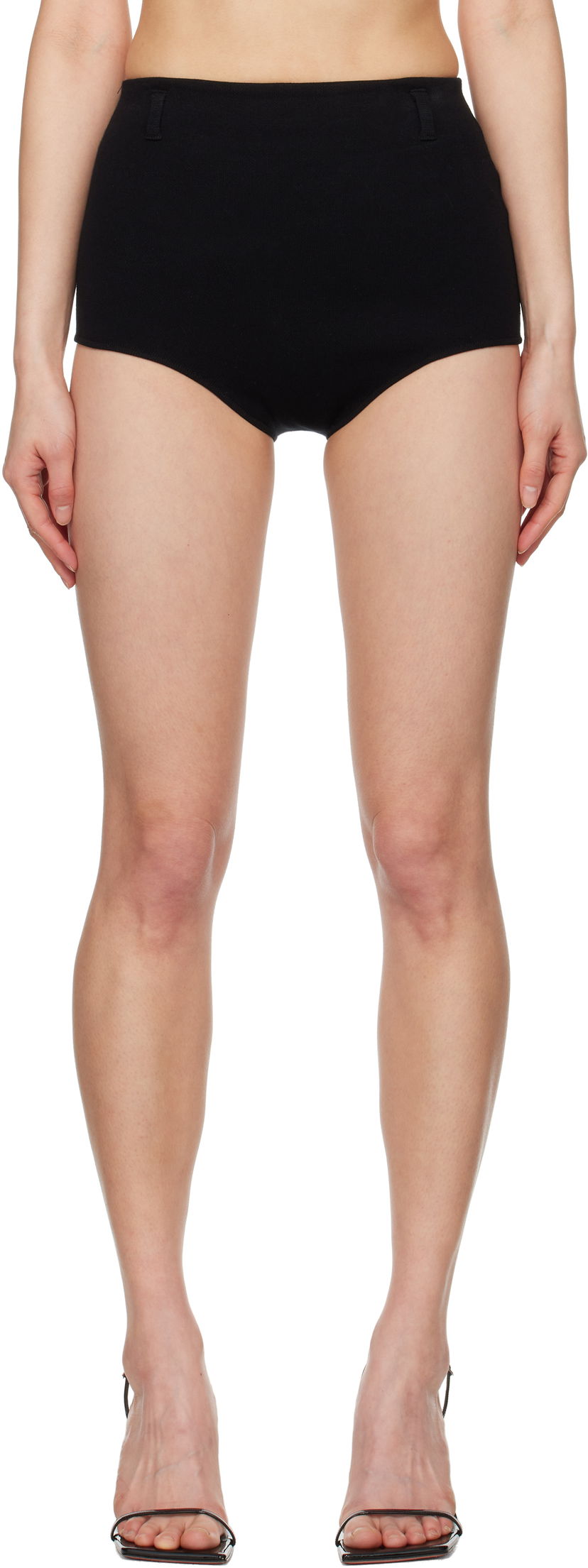 Трусики Coperni Coperni Knitted Shorts чорний | COPML138Y3012