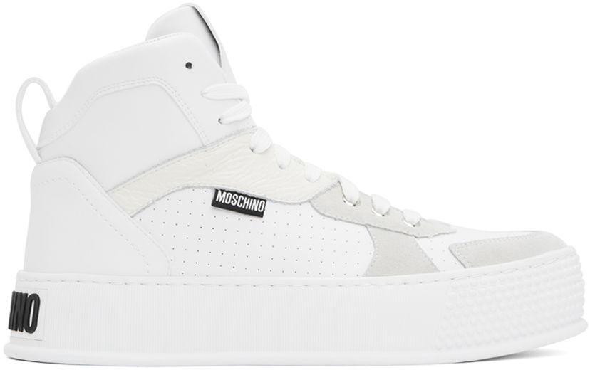Одяг Moschino Moschino Bumps & Stripes High-Top білий | MB15594G0IGAE10B