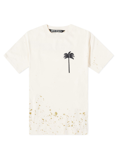 Футболка Palm Angels Painted Palm Tee білий | PMAA001F22JER0040410