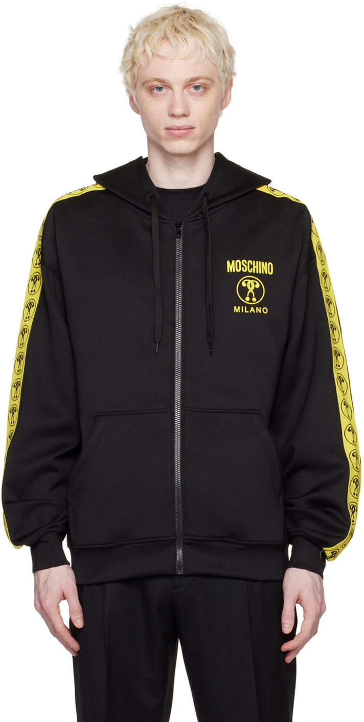 Світшоти Moschino Double Question Mark Logo Zip Hoodie чорний | 1724 2029