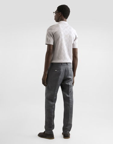 Штани Dolce & Gabbana Dolce & Gabbana Washed Linen Canvas Trousers Сірий | GP06JTFU4MFN0701, 2