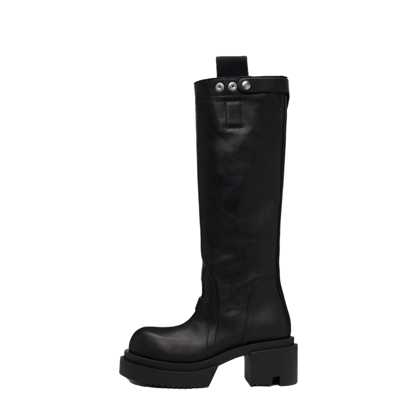 Кросівки та взуття Rick Owens Rick Owens Concordians Pull On Mega Tractor Boots чорний | RU02E1834 LOO