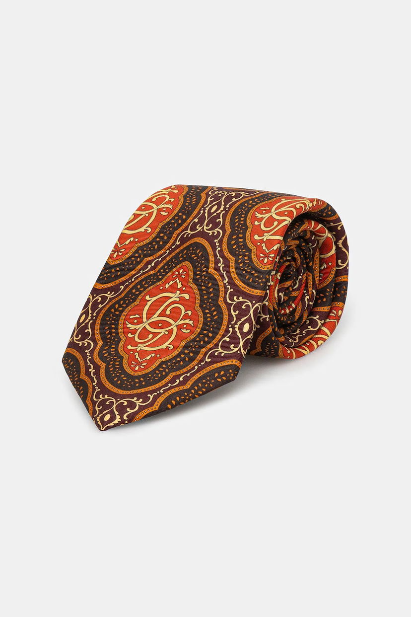 Аксесуари Drôle de Monsieur Drôle de Monsieur La Cravate MEdaillon Tie Коричневий | I.TI002.SE016