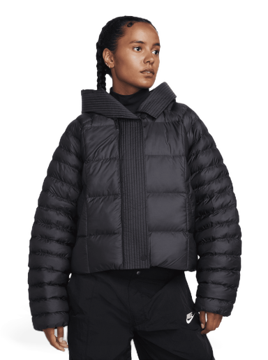 Пуховик Nike Sportswear Swoosh Puffer PrimaLoft® Therma-FIT Oversized Hooded Jacket чорний | FB8729-010