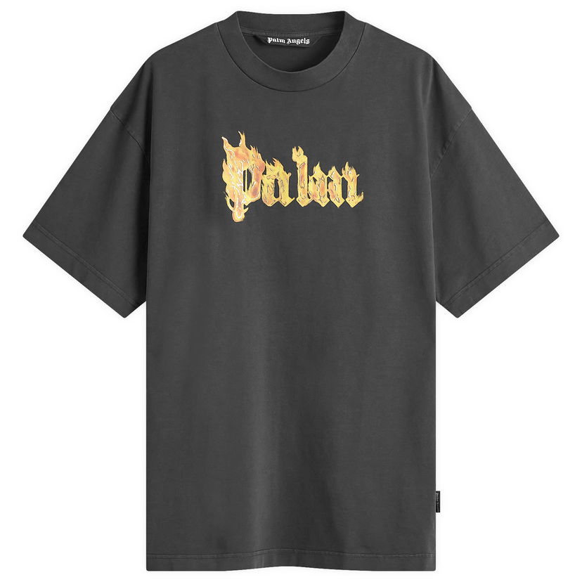 Футболка Palm Angels Burning Logo T-Shirt чорний | PMAA001F24JER0091076