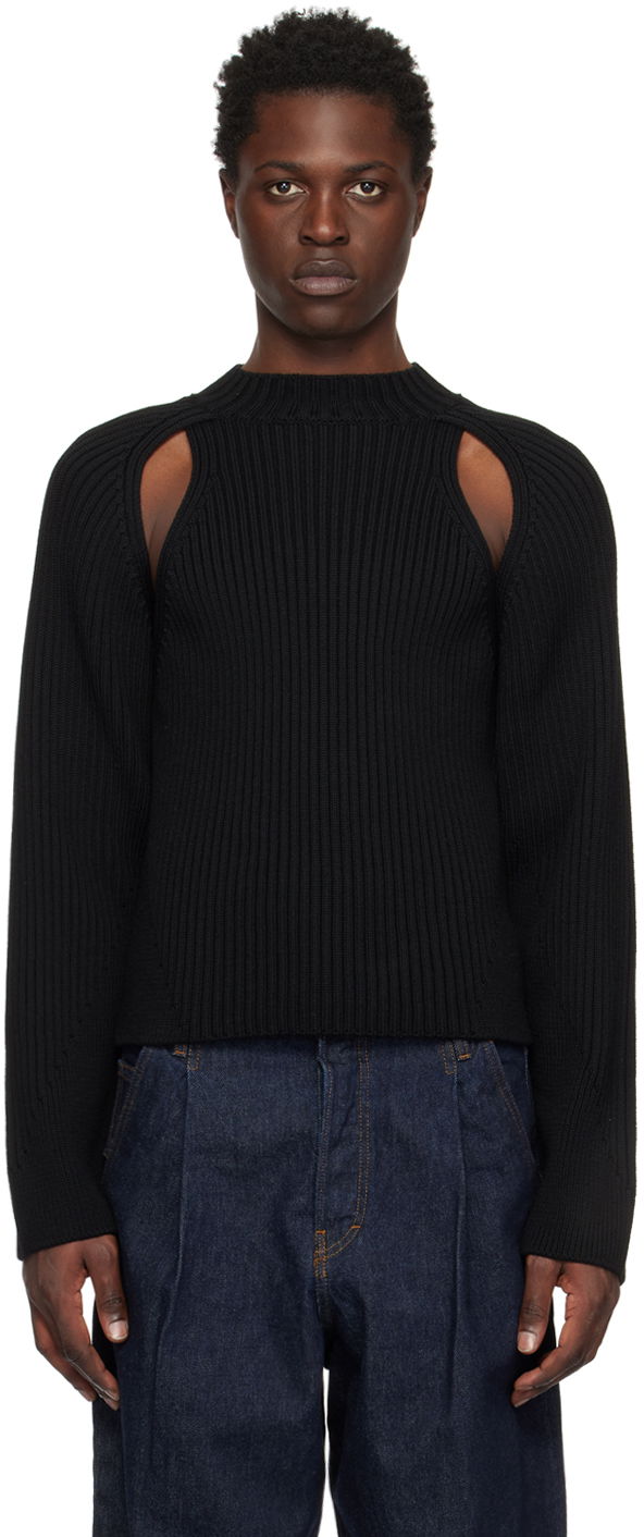 Cветр Jean Paul Gaultier Cutout Ribbed Sweater чорний | 22/09-U-PL023-M038
