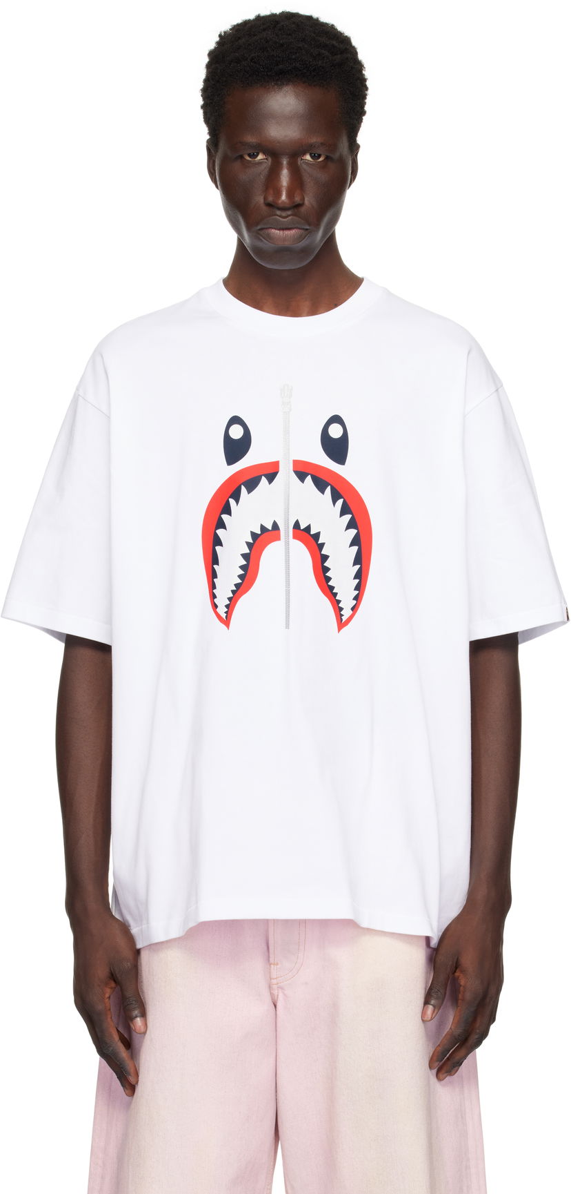 Футболка BAPE Shark Graphic T-Shirt білий | 001TEK701303M