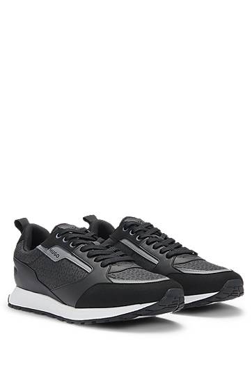 Одяг BOSS HUGO Mixed-Material Monogrammed Upper чорний | 50536205