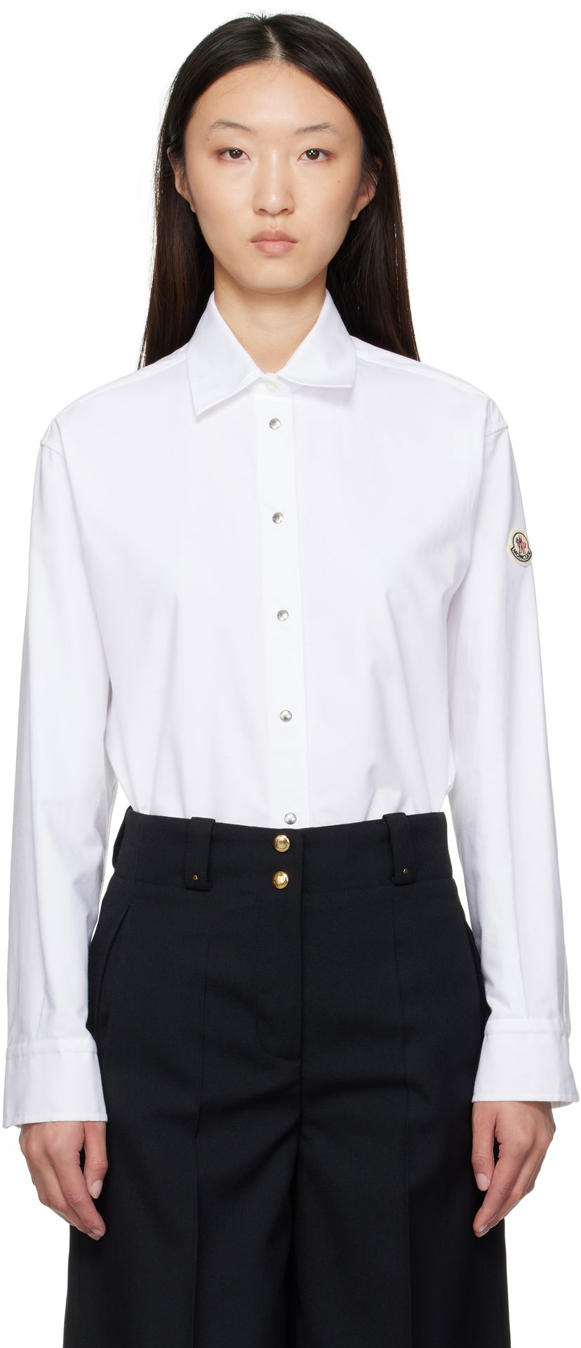 Сорочка Moncler Moncler Canvas Shirt білий | K20932F00014598S2