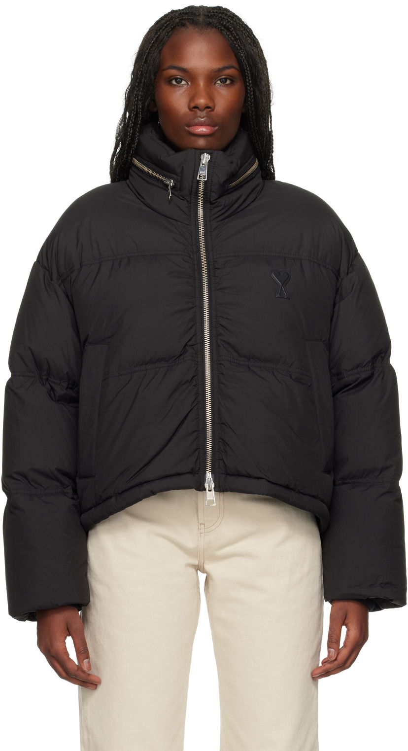 Пуховик AMI Puffer Jacket Down чорний | FJK413.PA0009