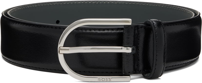 Ремені BOSS Leather Belt чорний | 50548346