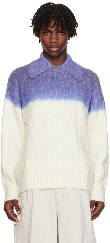 Cветр ADER ERROR Gradient Oversized Polo Sweater Синій | BMADFWKT0101IV, 0