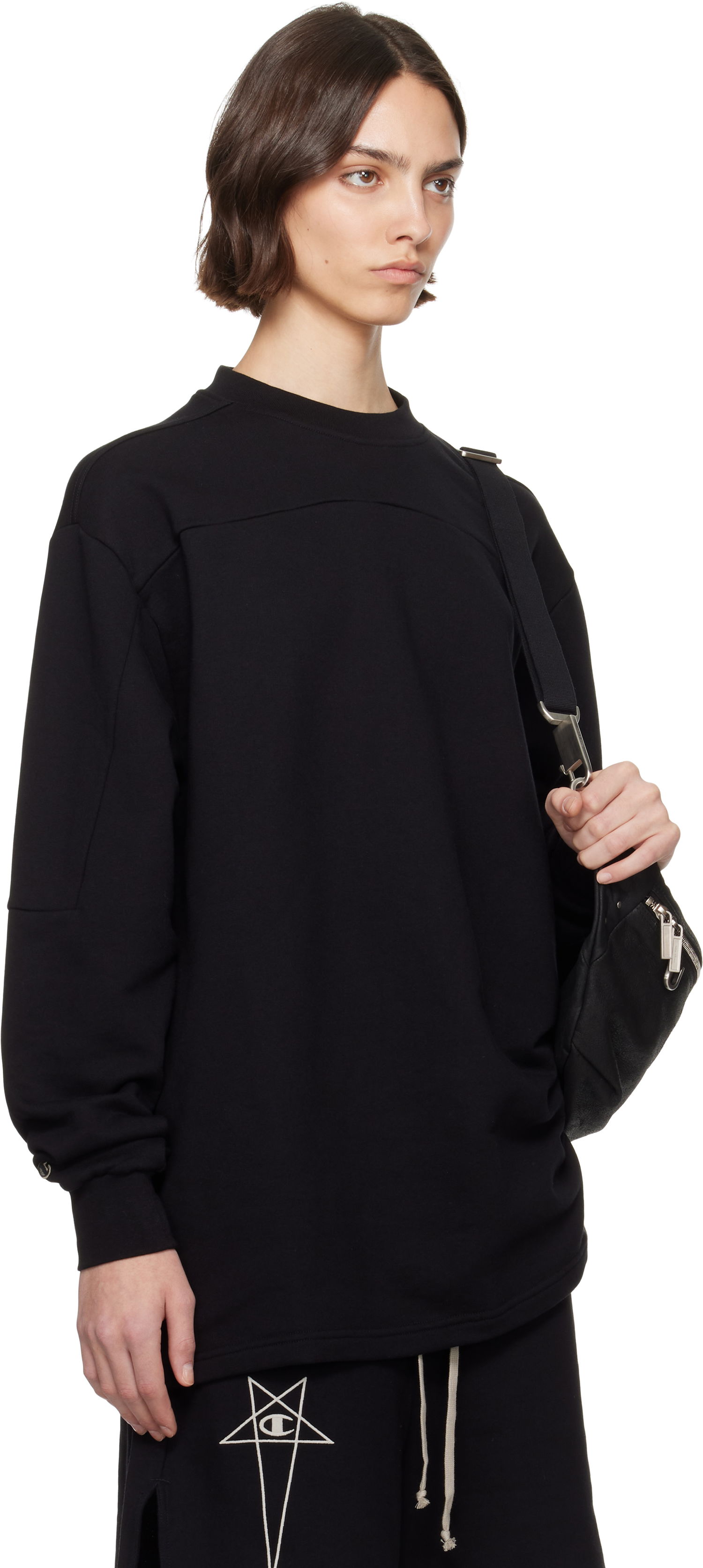 Світшоти Rick Owens Rick Owens Champion Edition Girdered Sweatshirt чорний | CW01E1671 CHFE, 1