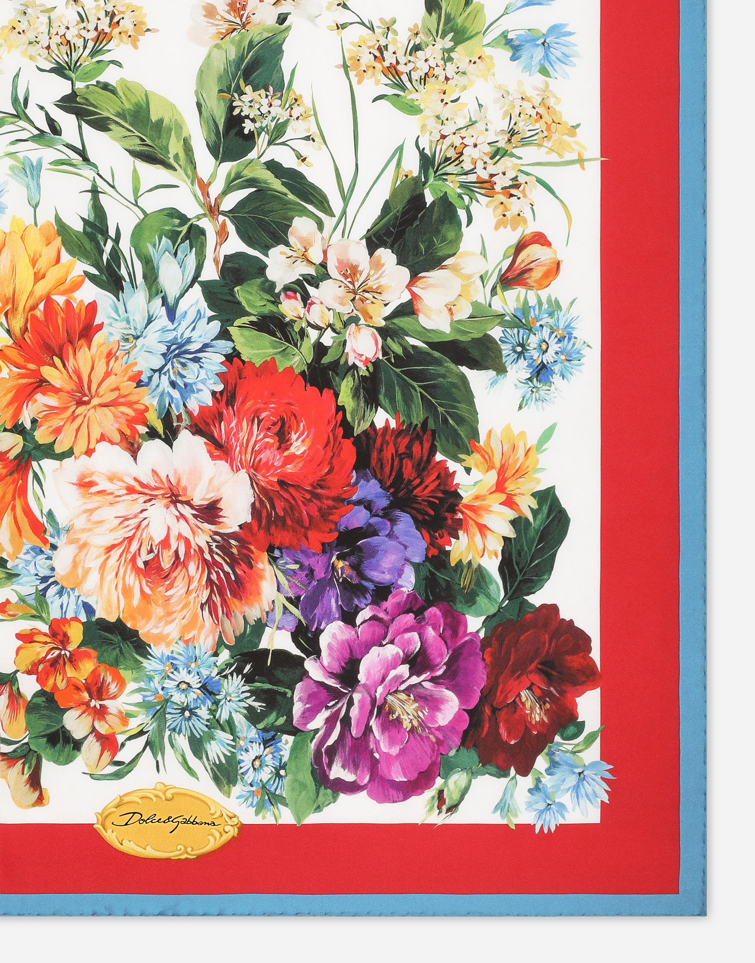 Шарф Dolce & Gabbana Dolce & Gabbana 70x70 Silk Twill Floral Print Foulard Різнокольоровий | FN092RGDC7BHS5PC, 1