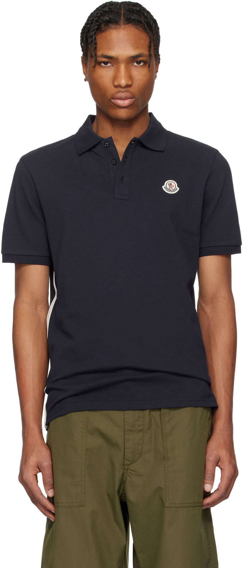 Сорочка поло Moncler Moncler Archivio Short Sleeve Polo темно-синій | K10918A0002689A16