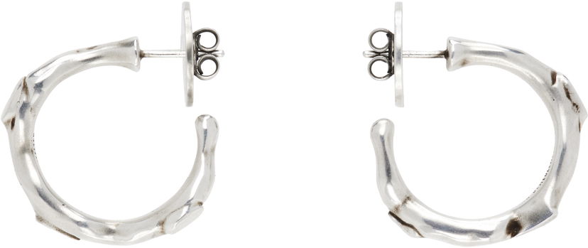 Сережки Ann Demeulemeester Ann Demeulemeester Juana Silver Thorn Hoop Earrings Металік | 2520-W-JE53-JW020-070