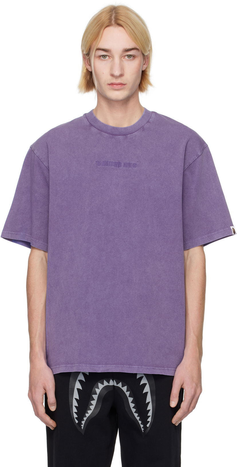 Футболка BAPE Relaxed Fit Logo T-Shirt Фіолетовий | 001CSK801309M