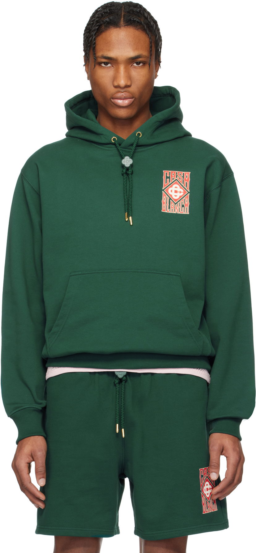 Світшоти Casablanca Casablanca Gothic Logo Hoodie Зелений | MS25-JTP-292-01
