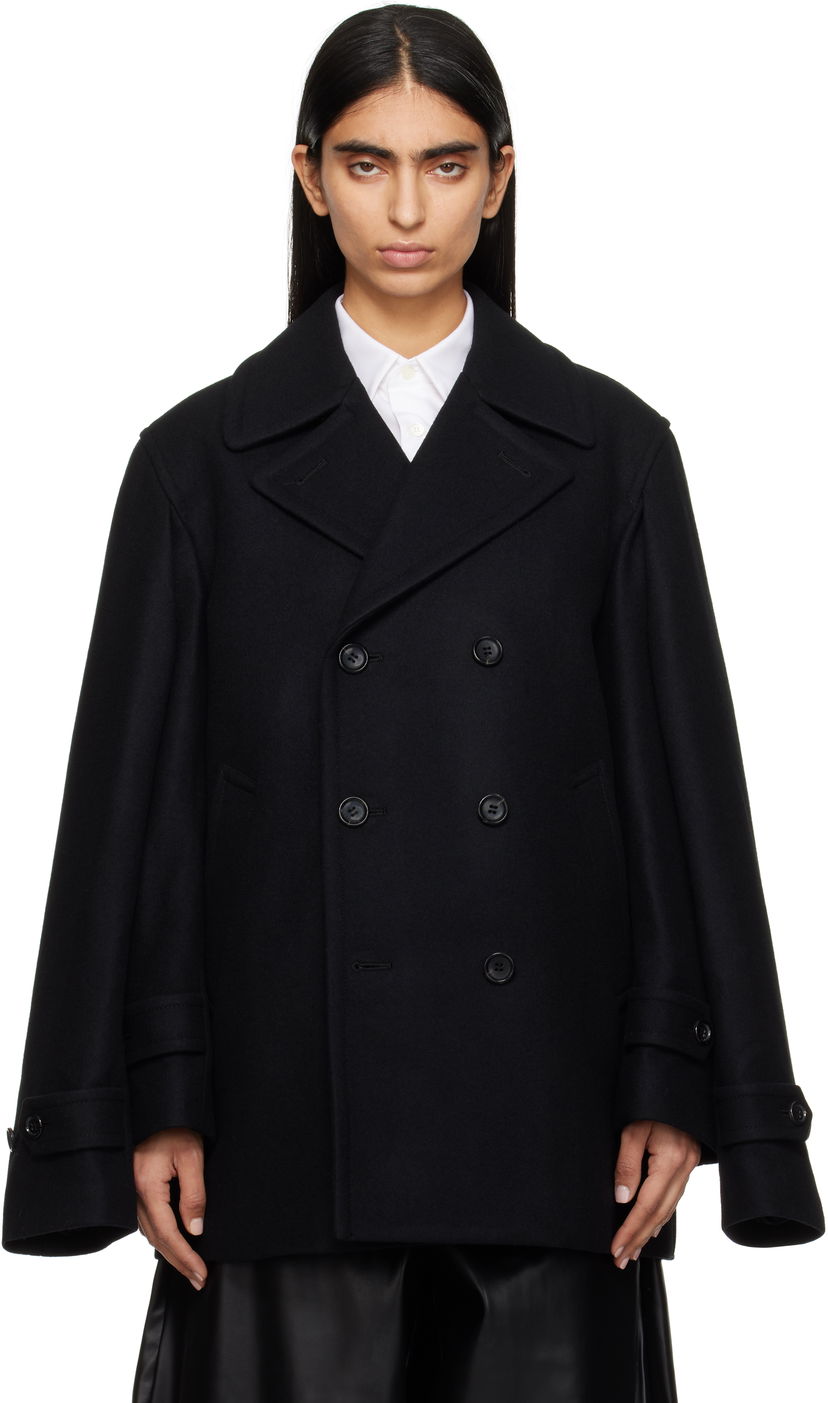 Тренчкот Comme des Garçons Short Wool Jacket чорний | GN-C005-051