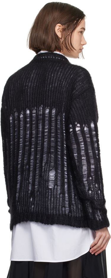 Cветр Ann Demeulemeester Ann Demeulemeester Rigmor Oversize Distressed Sweater чорний | 2402-W-KN09-KN044-099, 2
