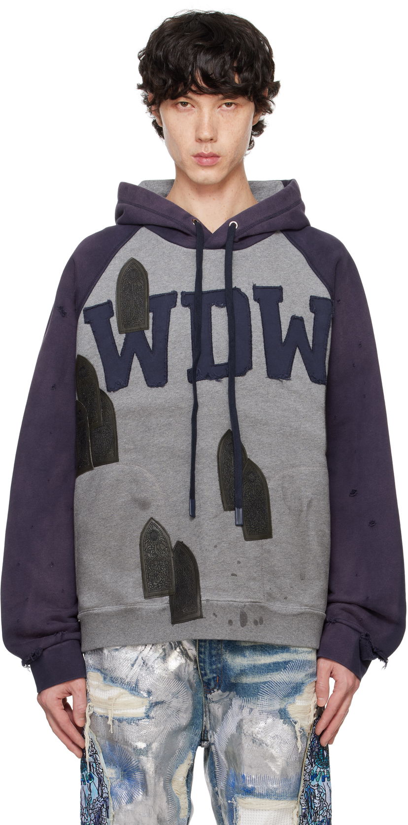 Світшоти Who Decides War Faded 'WDW' Hoodie Сірий | 1110090021FW24