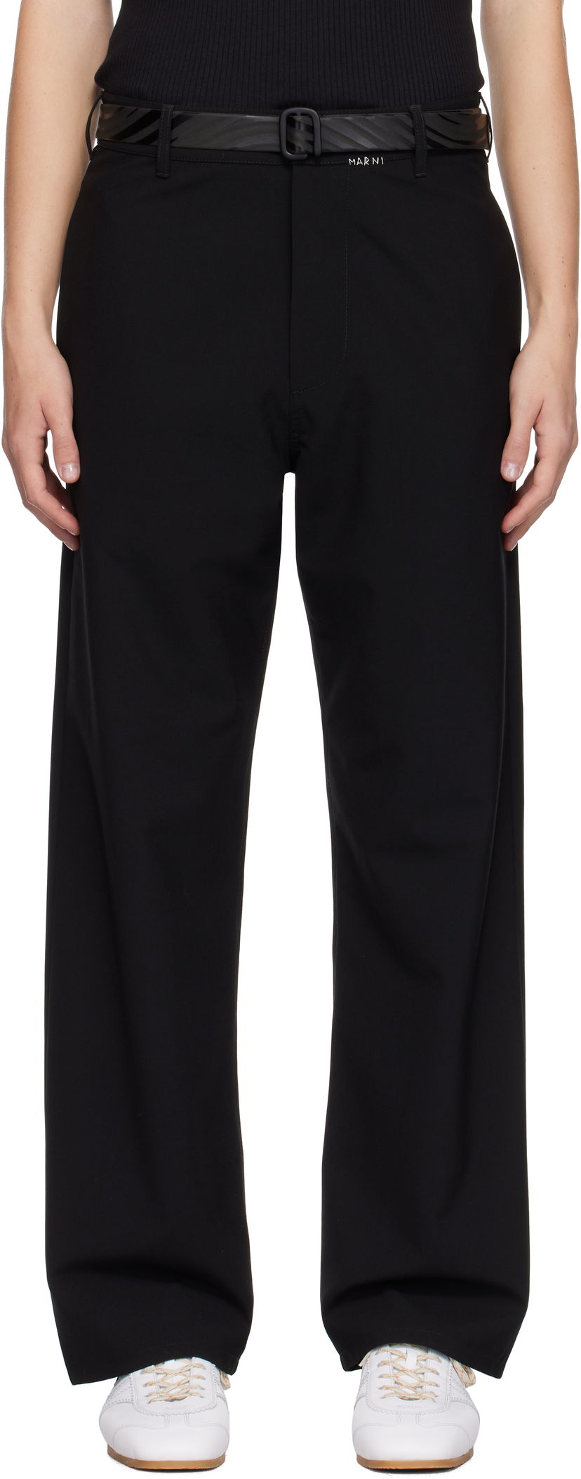 Штани Marni Wool Trousers чорний | PUMU0270SU UTP771