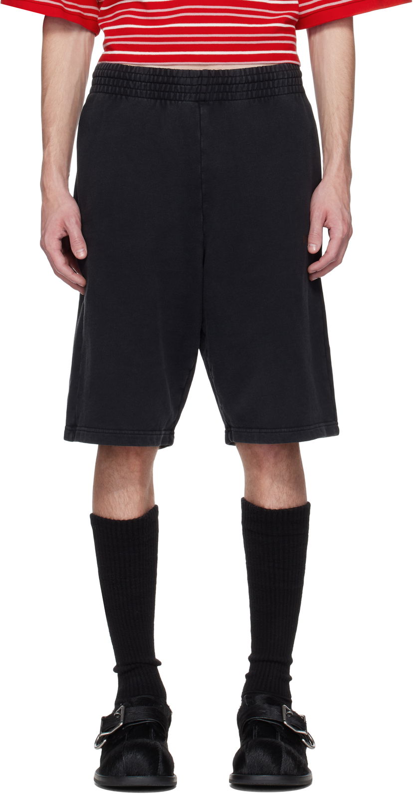 Шорти Martine Rose Martine Rose Logo Sweatshorts чорний | 631JS02002M