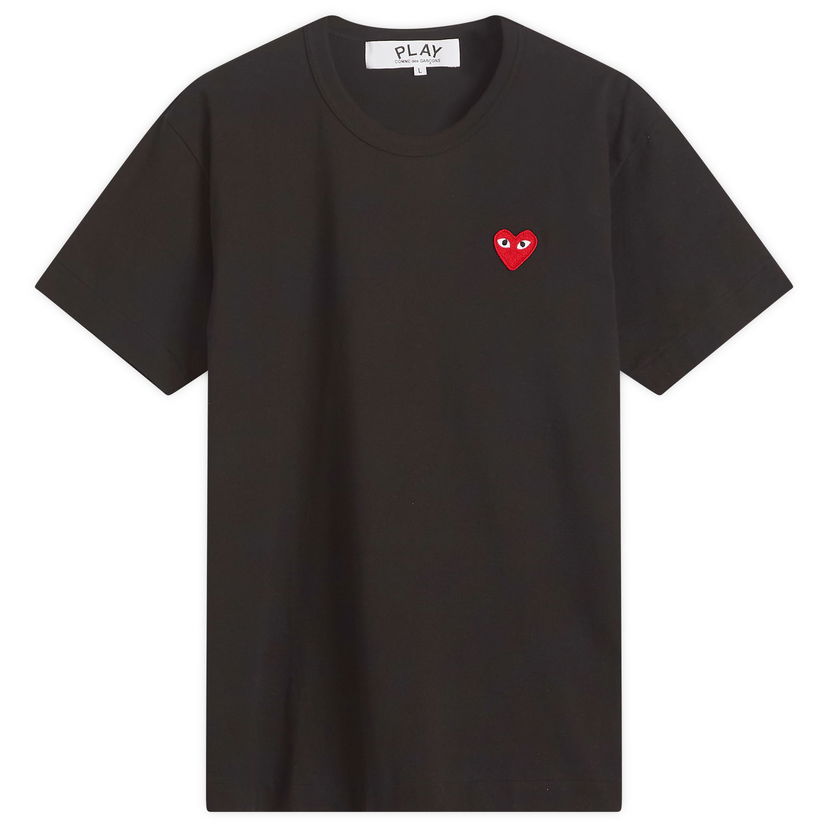 Футболка Comme des Garçons Play Basic Logo Tee чорний | AX-T108-051-1