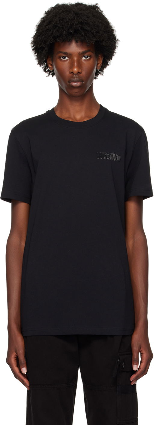 Футболка Moschino Outline T-Shirt чорний | 242ZRA071270410555