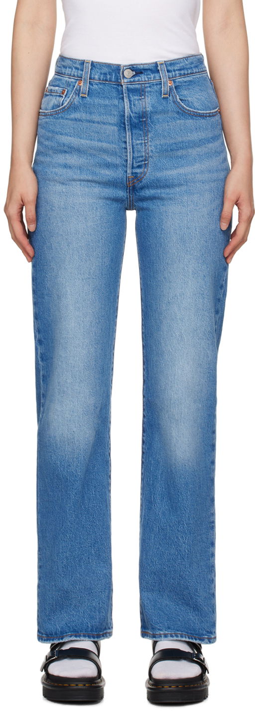 Штани і джинси Levi's Blue Ribcage Full Length Jeans Синій | 79078-0008