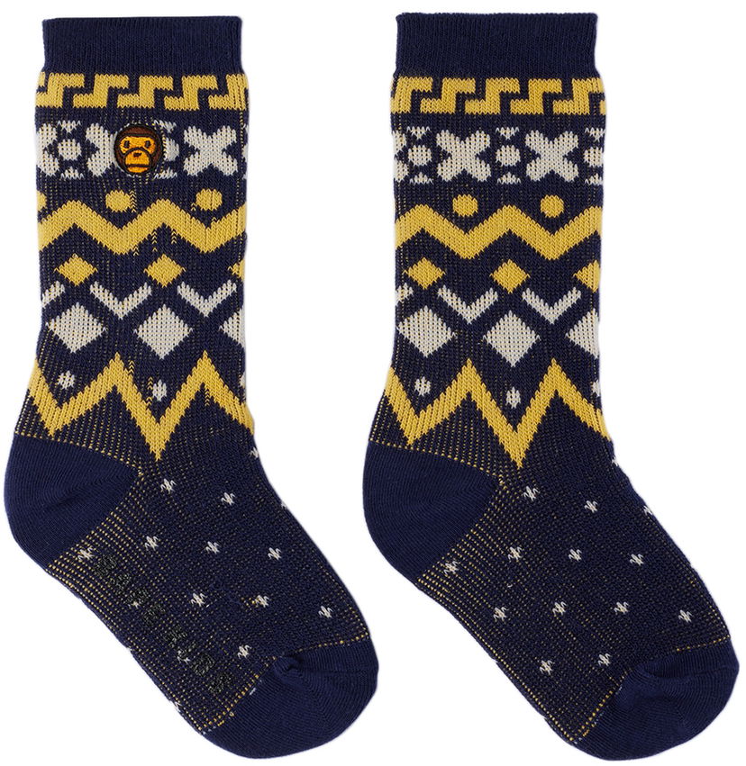 Шкарпетки BAPE Baby Milo Nordic Socks Синій | 002SOI803004K
