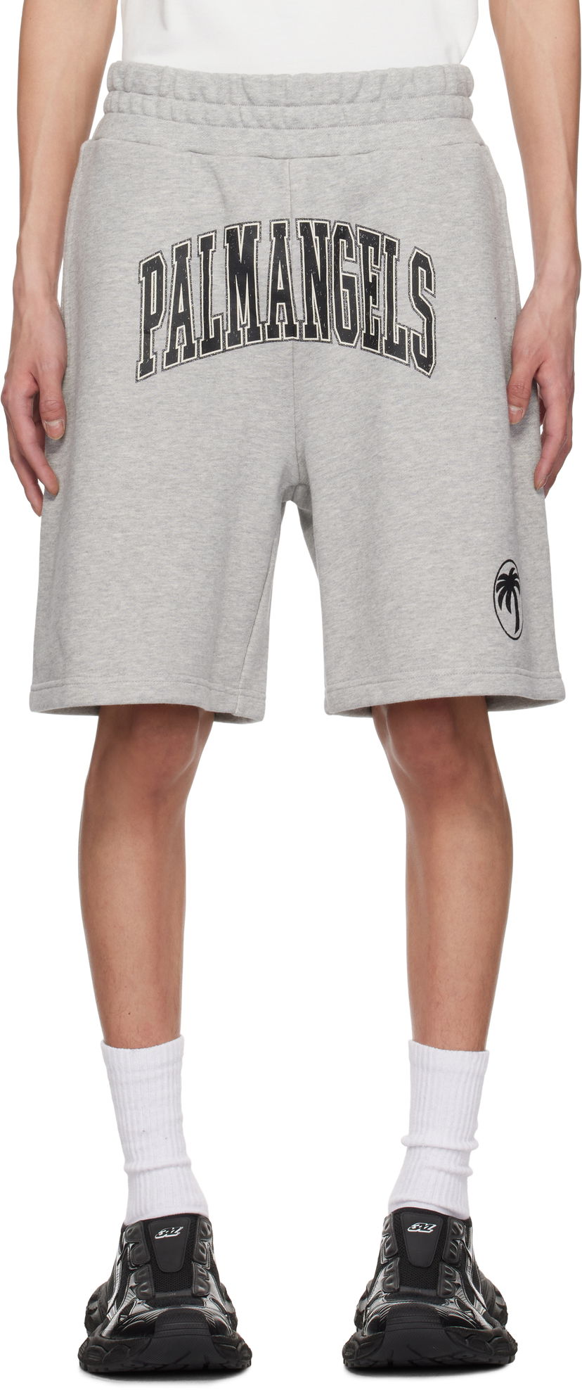 Шорти Palm Angels Palm Angels College Palm Shorts Сірий | PMCI028S25FLE0010810