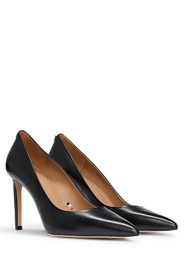 Аксесуари BOSS Leather Pointed-Toe Pumps чорний | 50504280