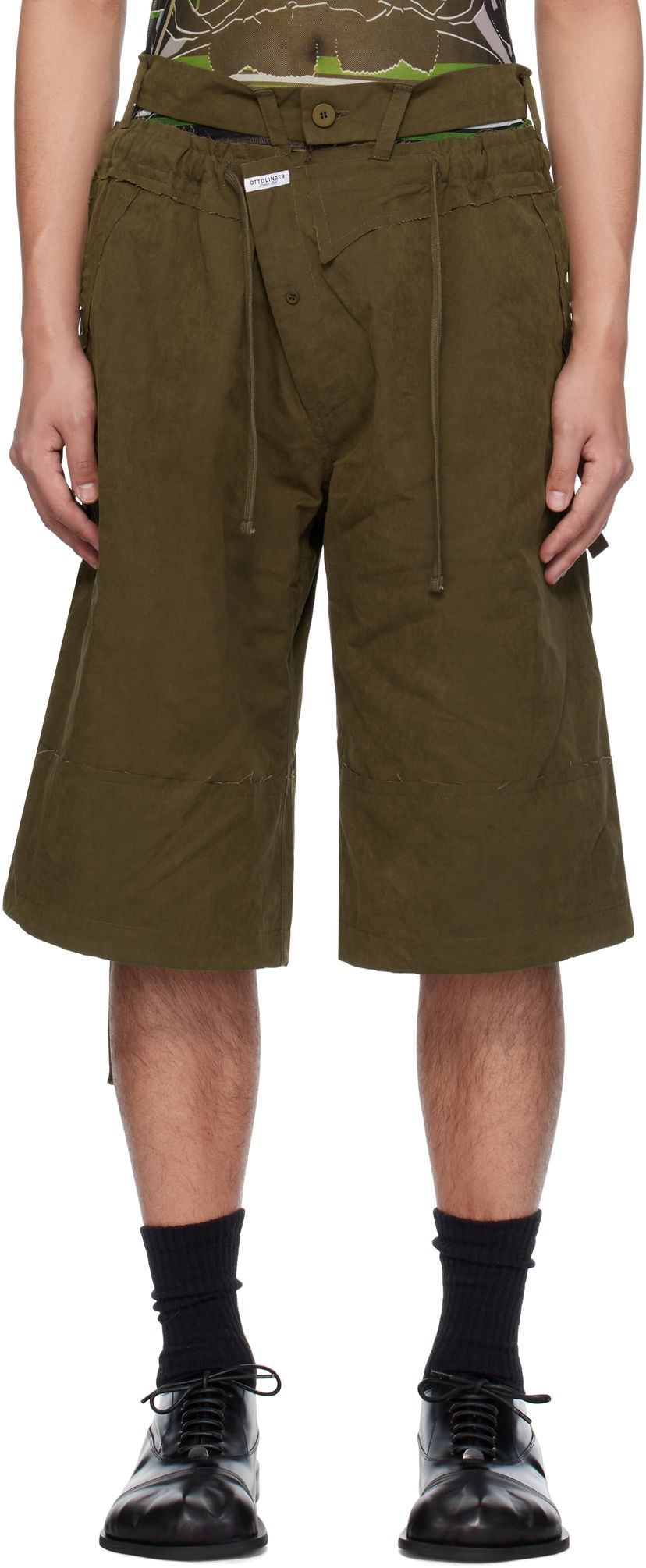 Шорти Ottolinger Ottolinger Baggy Cargo Shorts Зелений | 106-200406-01