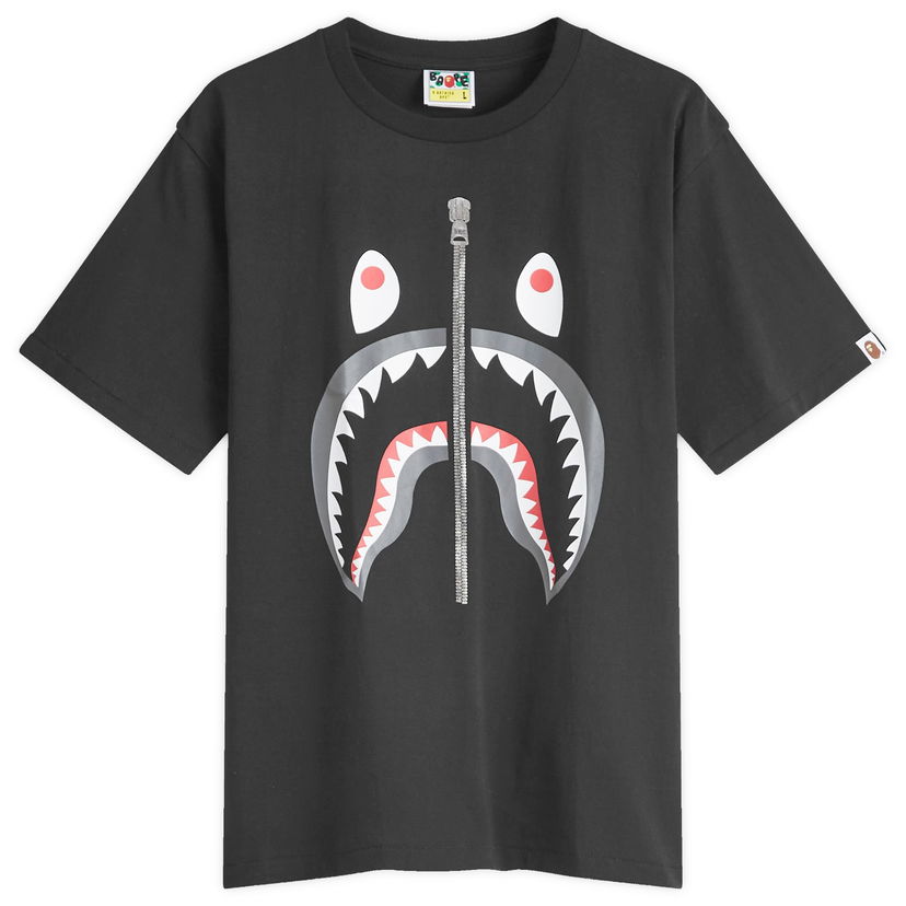 Футболка BAPE Classic Shark Graphic T-Shirt Black чорний | 001TEK801003M-BLK